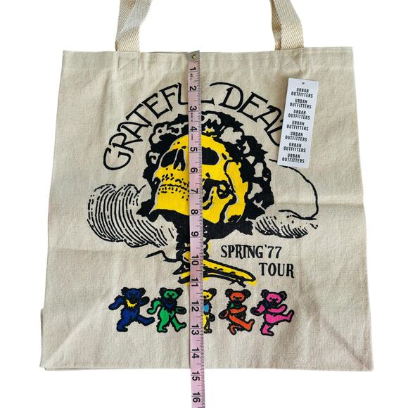 Urban Outfitters Grateful Dead Spring '77 Beige Canvas Tote Bag NWT - Picture 5 of 7